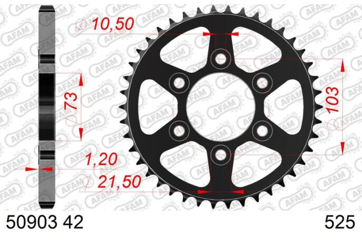 Couronne AFAM acier standard 50903 - 525