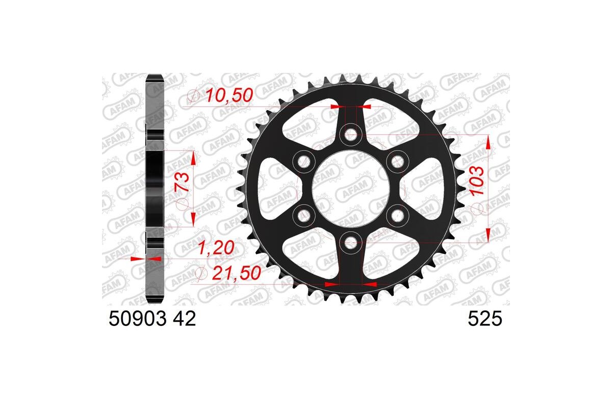 Couronne AFAM acier standard 50903 - 525