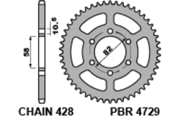 Couronne PBR acier standard 4729 - 428