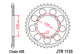 Couronne JT SPROCKETS acier standard 1135 - 428