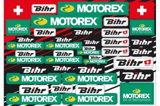 Planche d'autocollants BLACKBIRD Motorex & Bihr