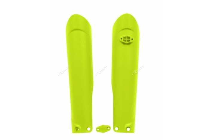 Protections de fourche RACETECH - jaune fluo