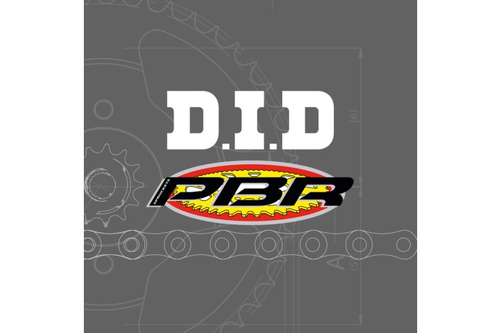 Kit chaîne DID/PBR 520MX 15/48 racing - couronne ultra-light