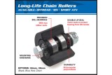 Roulette de chaine supérieur/inférieur ALL BALLS noir Suzuki LTR250R/500R / Honda CR250R/500R