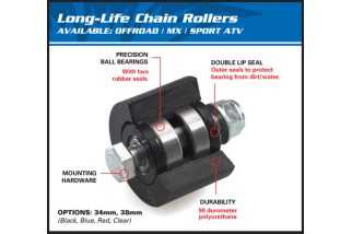 Roulette de chaine supérieure ALL BALLS noir Honda CRF125F/250F/230F