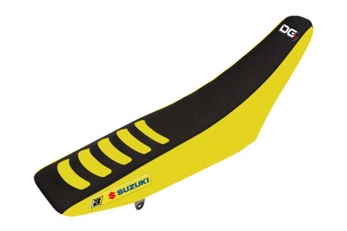 Housse de selle BLACKBIRD Double Grip 3 jaune/noir Suzuki RM85