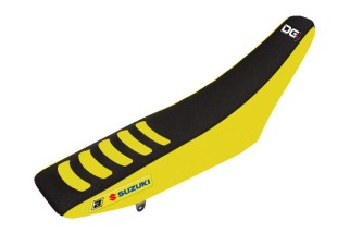 Housse de selle BLACKBIRD Double Grip 3 jaune/noir Suzuki RM85