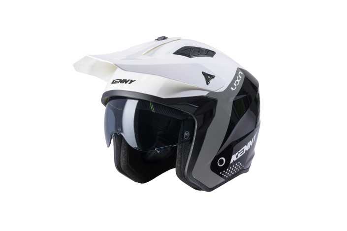 Casque KENNY Miles Graphic Blanc Gris – Homologué ECE 22-06
