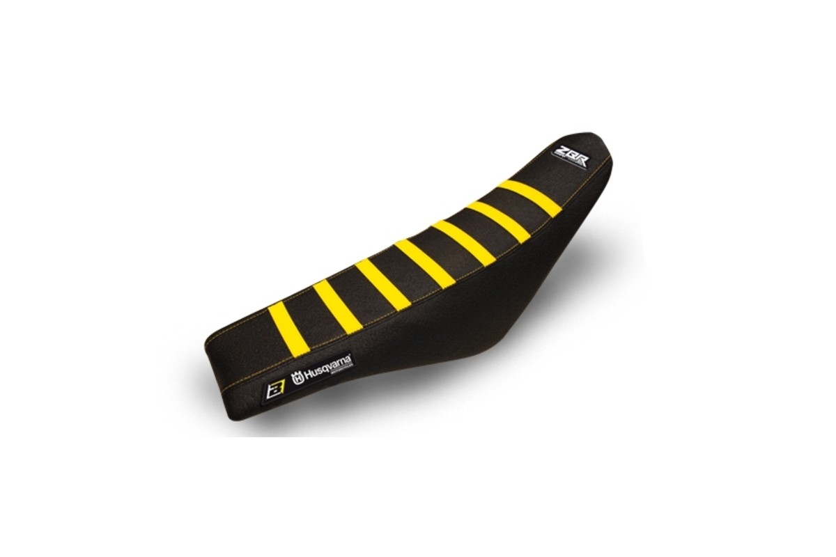 Housse de selle BLACKBIRD Zebra noir/jaune Husqvarna TC125/FC250