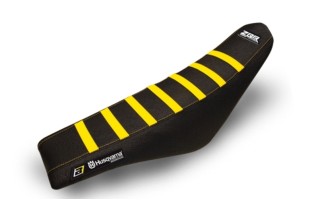 Housse de selle BLACKBIRD Zebra noir/jaune Husqvarna TC125/FC250