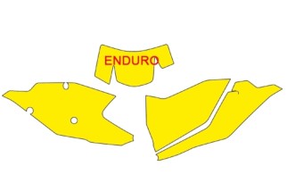 Fonds de plaque BLACKBIRD jaune KTM EXC/EXC-F