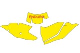 Fonds de plaque BLACKBIRD jaune KTM EXC/EXC-F