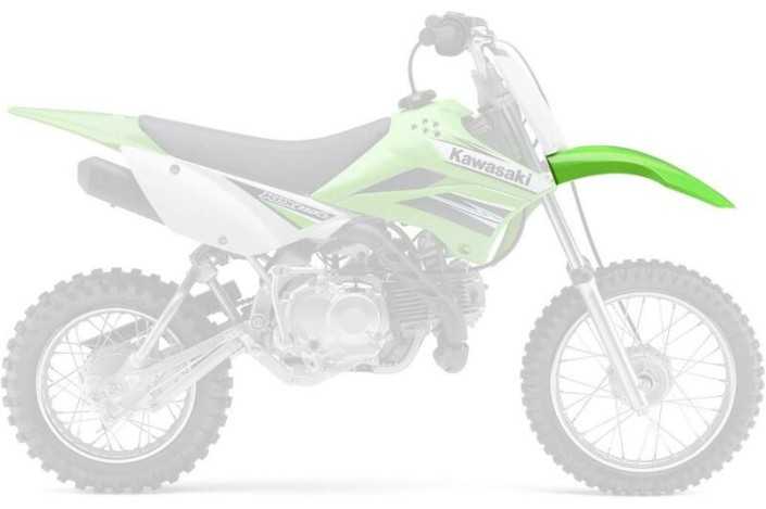 Garde-boue avant UFO vert KX Kawasaki KLX110