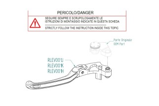 Kit de levier de frein et d'embrayage repliable LIGHTECH - magnesium - type J