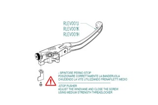 Kit de levier de frein et d'embrayage repliable LIGHTECH - magnesium - type J