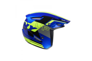 Casque Trial Up Graphic BLUE NEON YELLOW