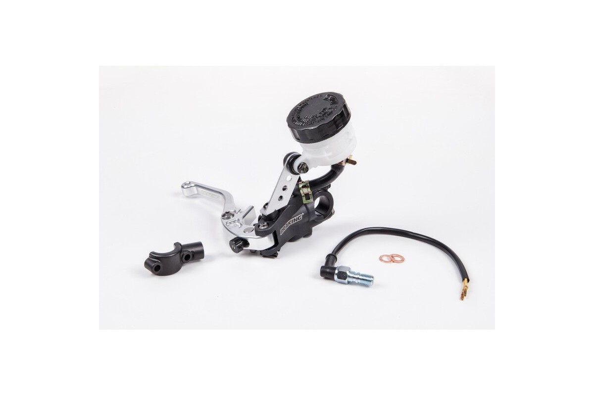 MAÎTRE-CYLINDRE DE FREIN Ø19 ROUTE COULE, LEVIER REPLIABLE AVEC RESERVOIR