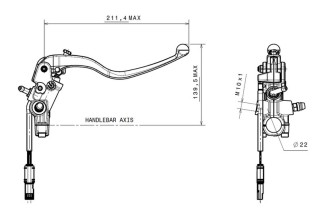 Maître-cylindre de frein BREMBO Ø16x21mm titane