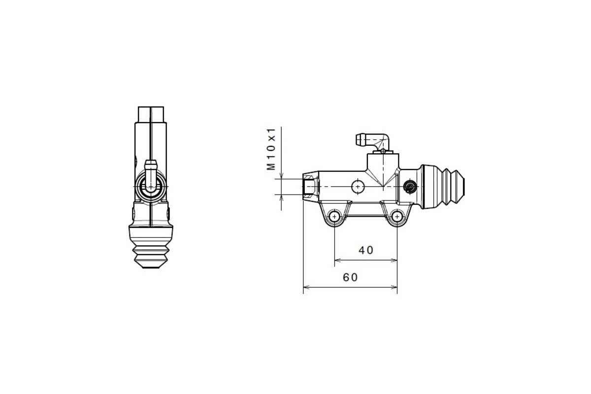 Maître-cylindre de frein arrière BREMBO Ø11mm naturel