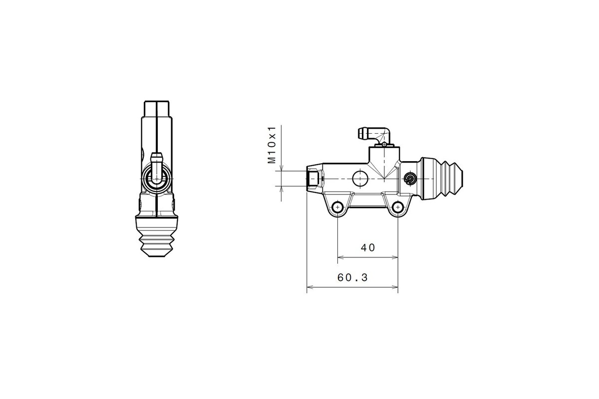 Maître-cylindre de frein arrière BREMBO Ø13mm noir