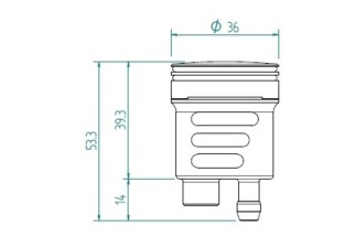 Bocal LIGHTECH 16cm³ - Or