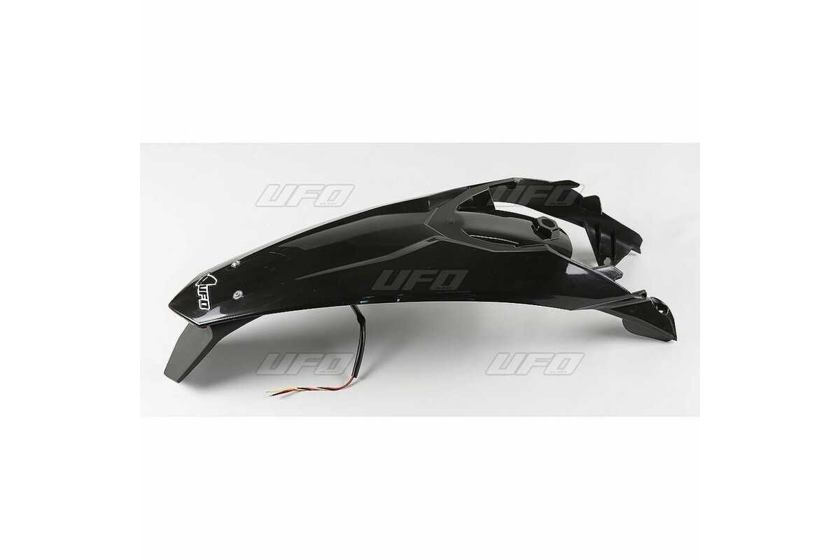 Garde-boue arrière + support de plaque avec feu UFO noir KTM