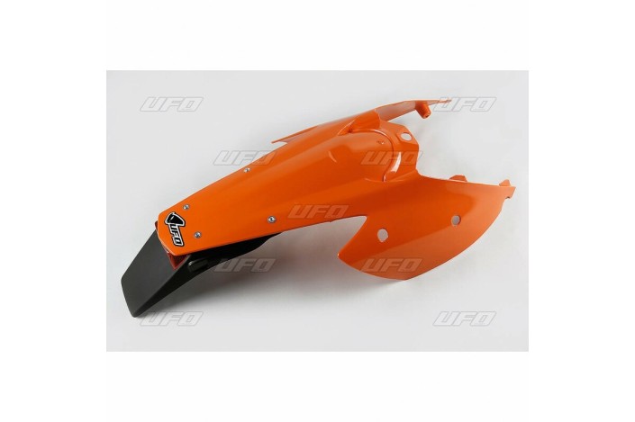 Garde-boue arrière + support de plaque avec feu UFO orange KTM EXC