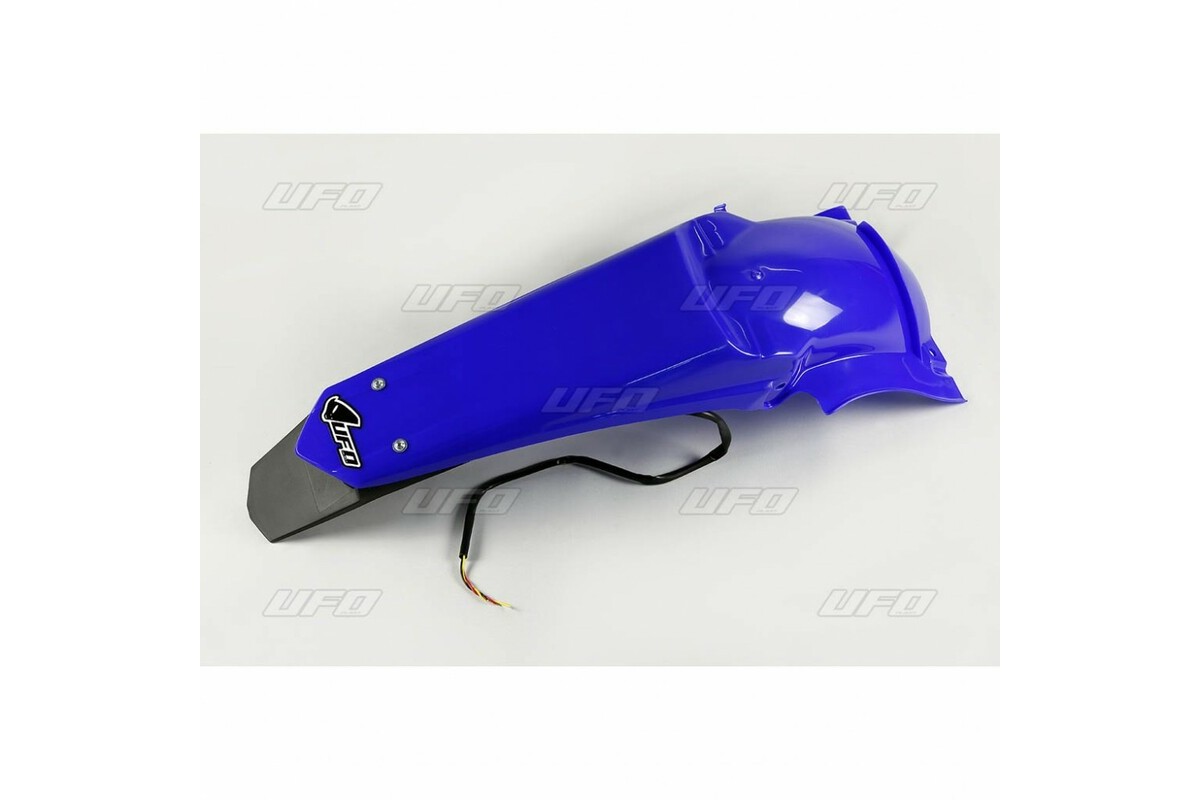 Garde-boue arrière & support de plaque avec feu UFO bleu Reflex Yamaha WR450F/250F