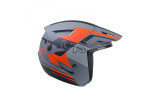 Casque Trial Up Graphic ORANGE GREY MATT