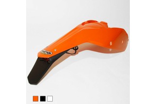 Garde-boue arrière + plaques latérales UFO orange KTM EXC/EXC-F