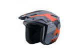 Casque Trial Up Graphic ORANGE GREY MATT