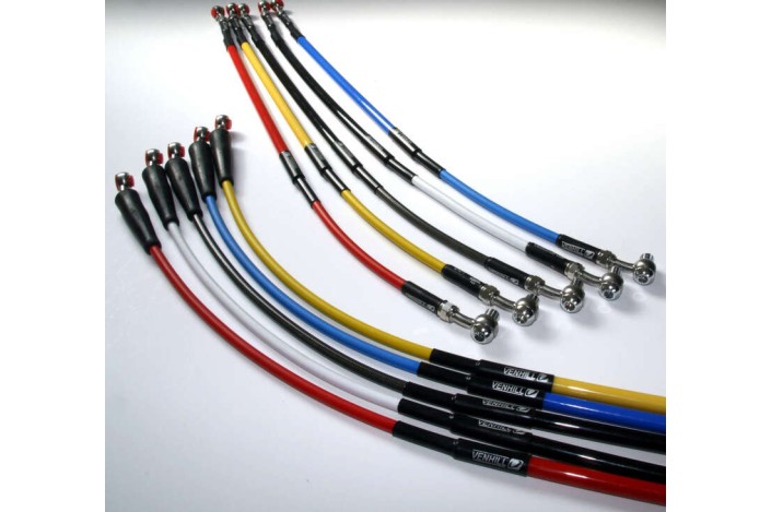 Durite de frein avant VENHILL noir/raccord inox