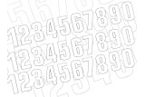 Numéro de course 3 BLACKBIRD 7x5,5cm blanc jeu de 3