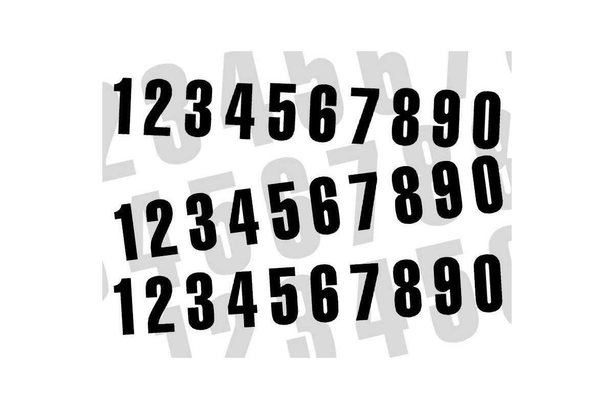 Numéro de course 9 BLACKBIRD 13x7cm noir