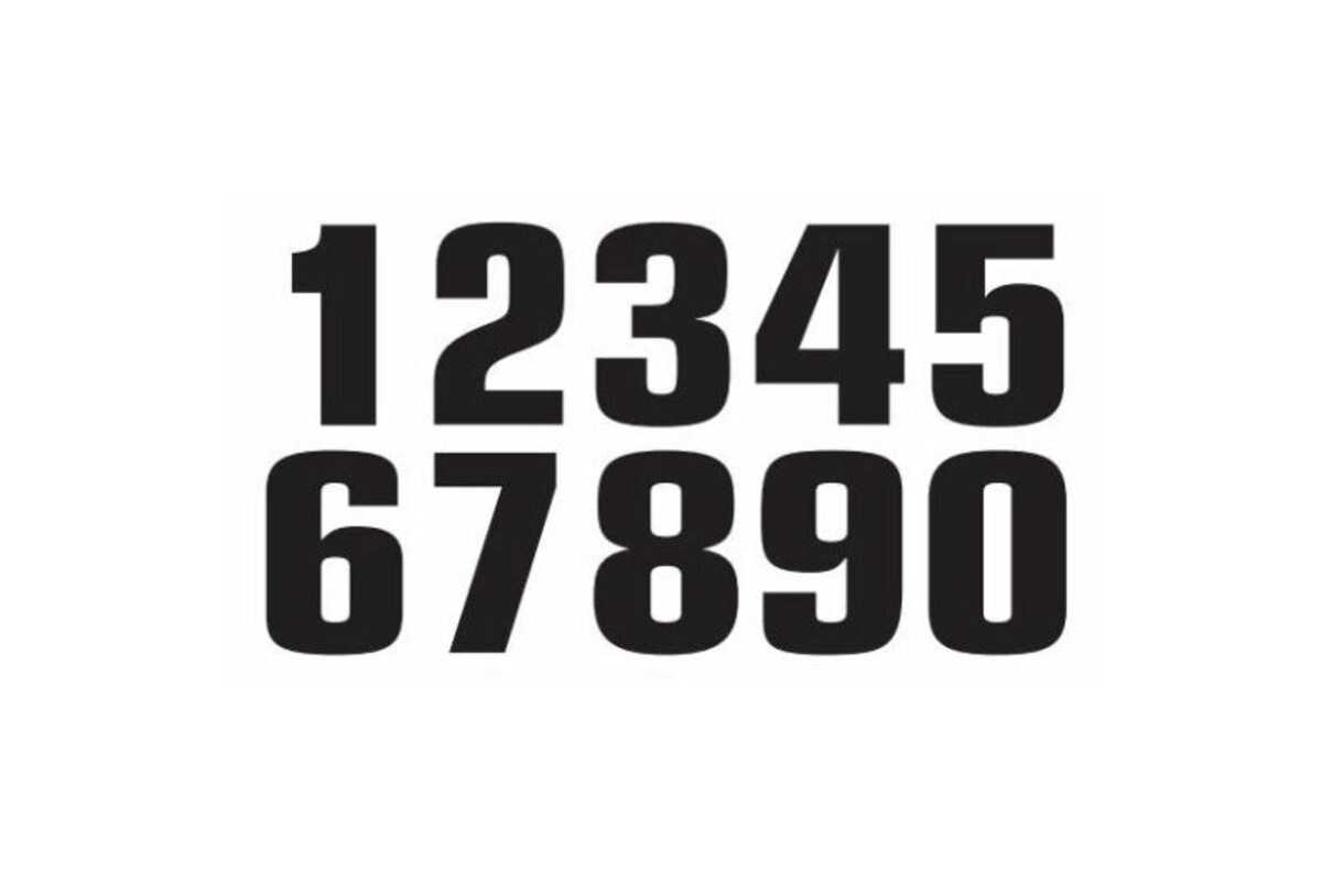 Numéro de course 5 TECNOSEL 20x13cm noir jeu de 3