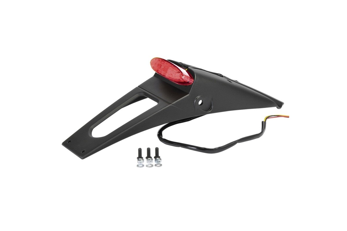 Extension de garde boue arrière POLISPORT RSP LED 2.0 noir avec feu + éclairage de plaque