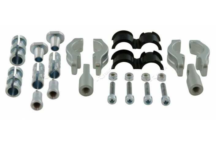 Kit fixation RACETECH pour protège-mains Vertigo Ø22/28,6mm - articulé