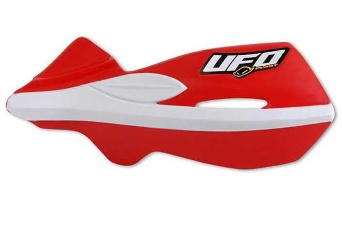 Protège-mains UFO Patrol rouge/blanc Kit montage inclus