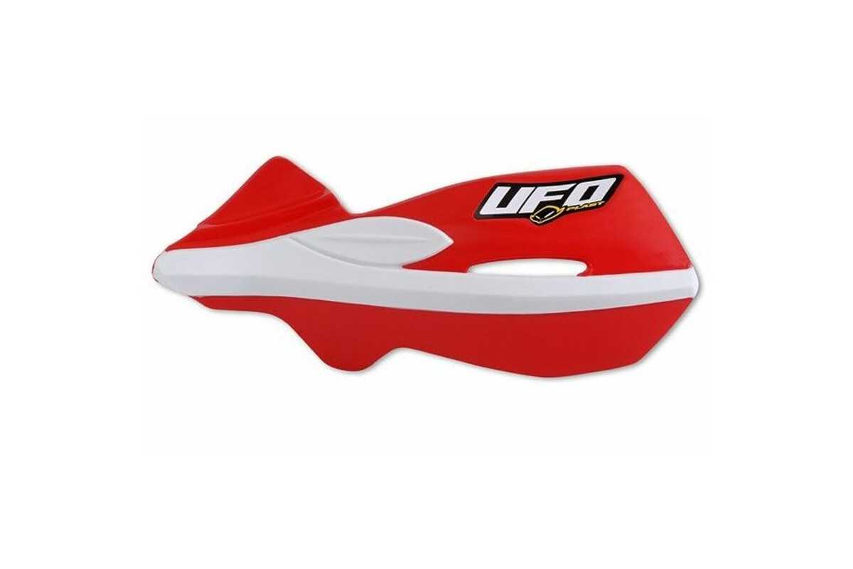 Protège-mains UFO Patrol rouge/blanc Kit montage inclus