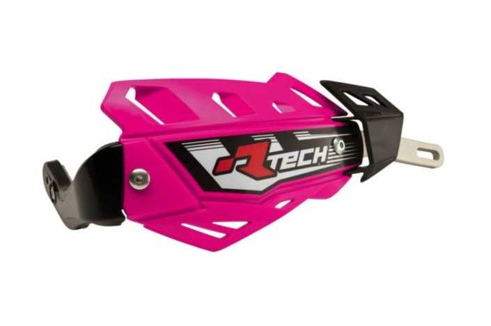 Protège-mains RACETECH FLX rose avec renfort alu