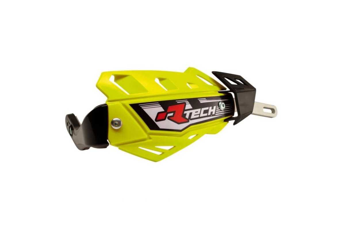 Protège-mains RACETECH FLX intégral jaune fluo avec renfort alu