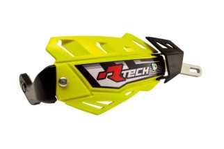 Protège-mains RACETECH FLX intégral jaune fluo avec renfort alu