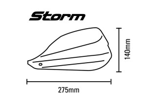 Kit protège-mains BARKBUSTERS Storm point d'attache simple Ø6-8mm pas de vis intérieur embout du guidon noir