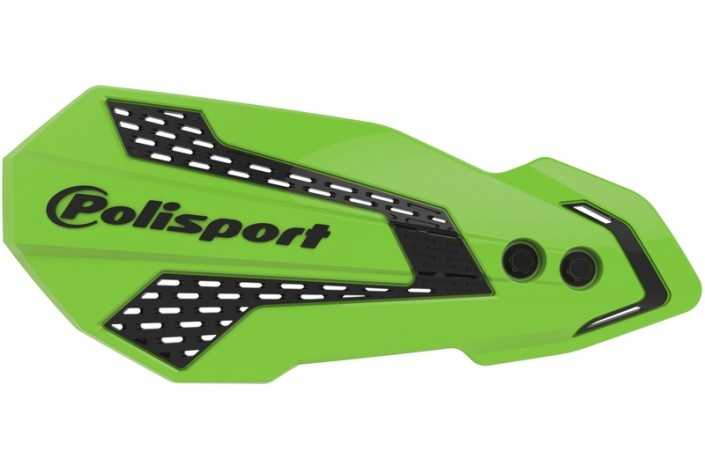 Protège-mains POLISPORT MX Flow vert / blanc - Kawasaki KX250F / 450F