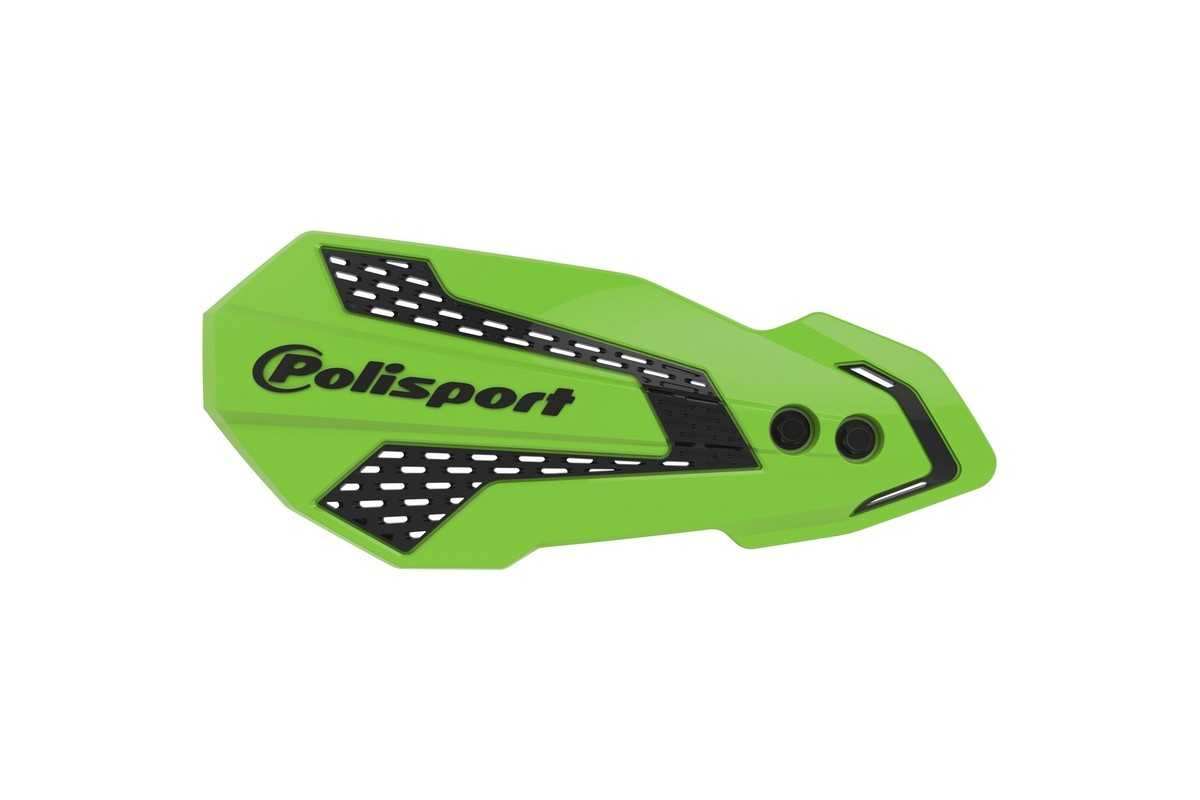 Protège-mains POLISPORT MX Flow vert / blanc - Kawasaki KX250F / 450F