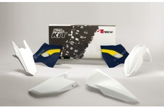 Kit plastique RACETECH couleur origine (2016) blanc/bleu/jaune Husqvarna