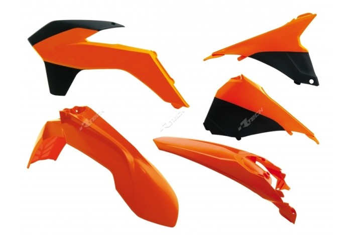 Kit plastique RACETECH couleur origine (2014) orange/noir KTM