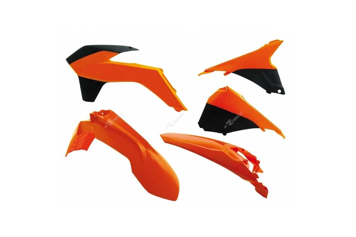 Kit plastique RACETECH couleur origine (2014) orange/noir KTM
