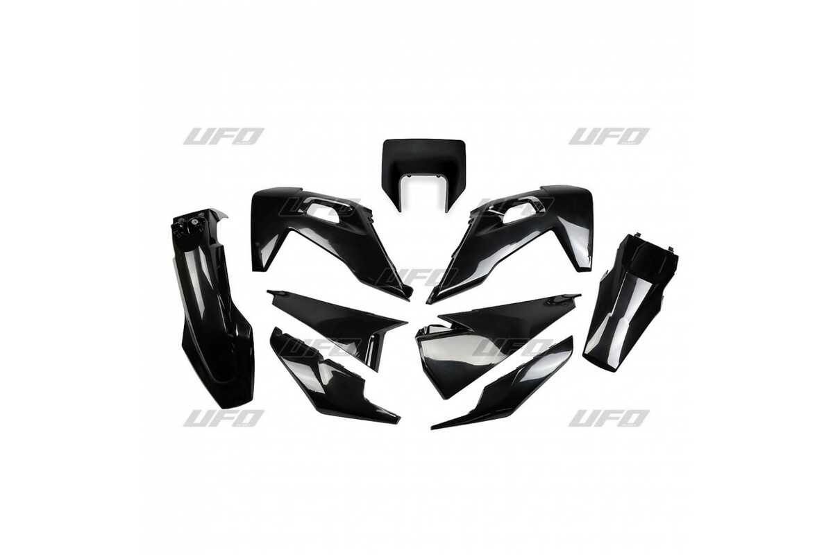 Kit plastiques UFO noir Husqvarna FE/TE