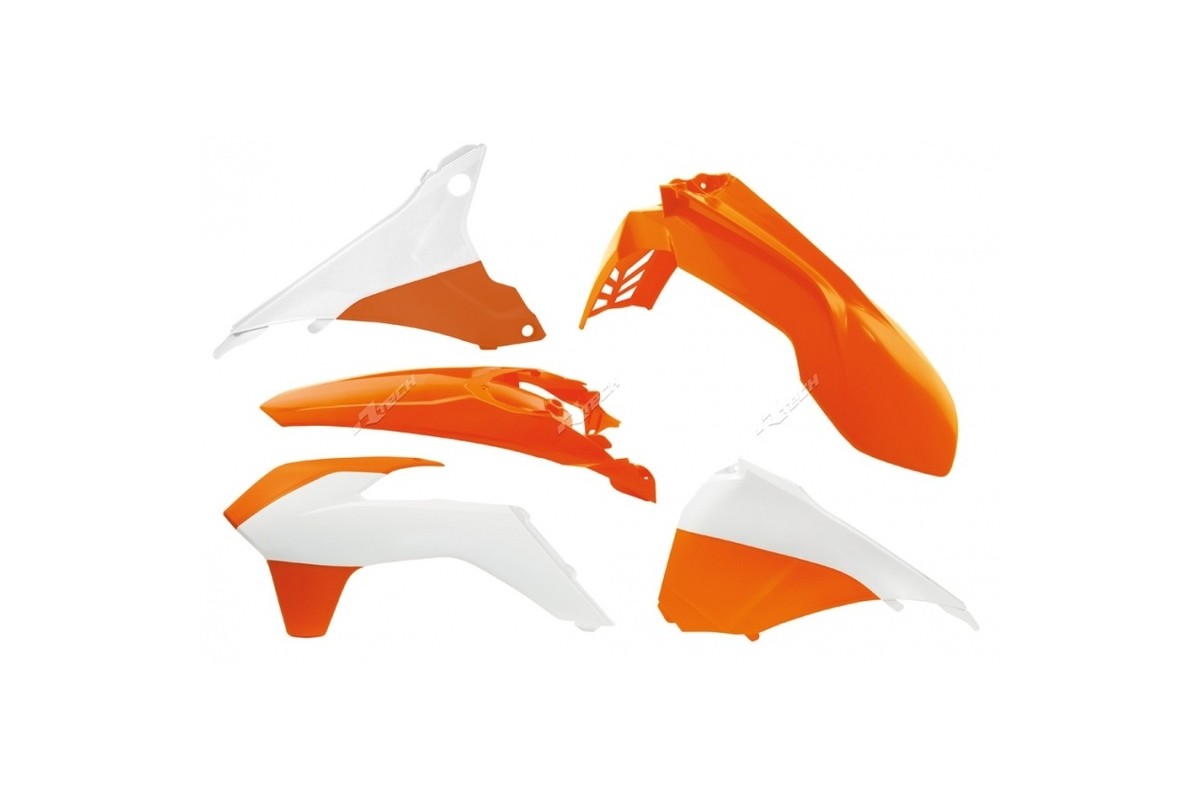 Kit plastique RACETECH couleur origine (15-16) orange/blanc KTM